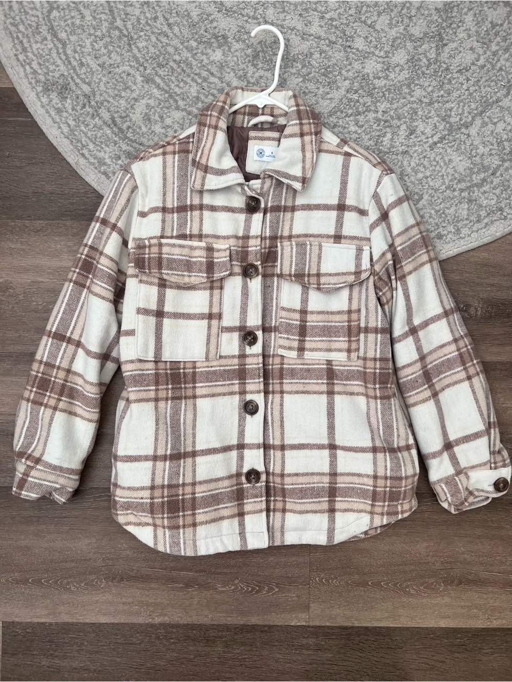 Plaid Hurley Button Up Coat
